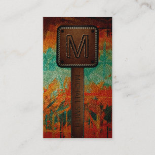 モノグラムレザールック 名刺