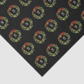 モノグラムレターイニシャルリースクリスマス 薄葉紙 (詳細)