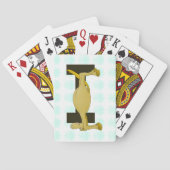 モノグラムレターイポニーパーソナライズされた トランプ (裏面)