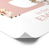 モノグラムレターエボホジャングルテーマ子供部屋ウォール ポスター (角)