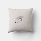 モノグラムレターエンジェルフェザー赤面ピンク クッション (裏面)