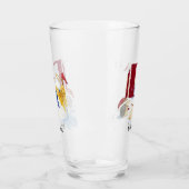 モノグラムレターキュートエンジェル雪だるまクリスマス タンブラーグラス (左)