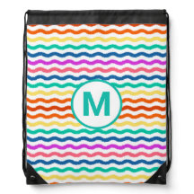 モノグラムレターサマーおもしろい虹の波