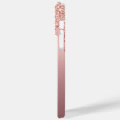 モノグラムレターバラ赤面グリッタースパークルドリップ Case-Mate iPhoneケース (裏面 / 左)