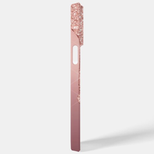 モノグラムレターバラ赤面グリッタースパークルドリップ Case-Mate iPhoneケース (裏面 / 右)