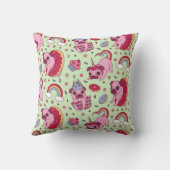 モノグラムレターパグドナッツカップケーキかわいい犬のパターン クッション (裏面)