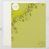 モノグラムレターヘッド葉ライム レターヘッド (正面/裏面)