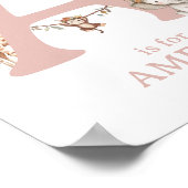 モノグラムレターボホサファリ動物子供部屋壁 ポスター (角)