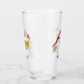 モノグラムレターメリークリスマスエンジェル雪だるま タンブラーグラス (左)