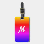 モノグラムレターラゲッジタグレインボーカラー ラゲッジタグ (正面縦)
