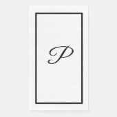 モノグラムレター白黒結婚ブライダルシャワー (正面)