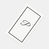 モノグラムレター白黒結婚ブライダルシャワー (コーナー)