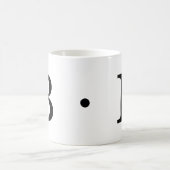 モノグラムレターBクラシックマグ11オンス コーヒーマグカップ (中央)
