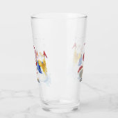 モノグラムレターCスノークリスマスエンジェル雪だるま タンブラーグラス (左)