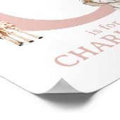 モノグラムレターCボホサファリ動物子供部屋ウォール ポスター (角)