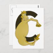モノグラムレターCポニー ポストカード (正面/裏面)