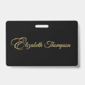 モノグラムレターEホース金ゴールドグリッター バッジ (裏面)