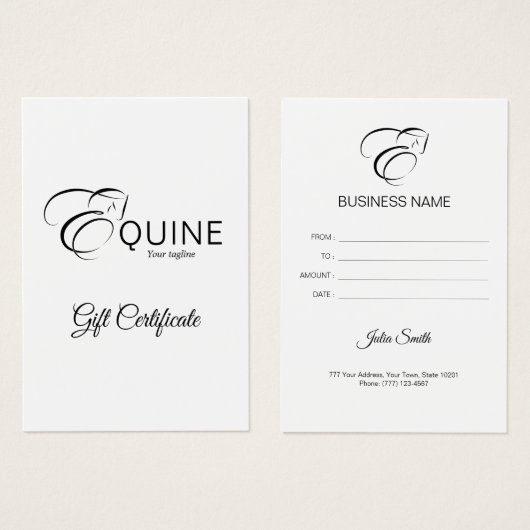 モノグラムレターEホース (正面&裏面)