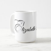 モノグラムレターEホース コーヒーマグカップ (正面左)
