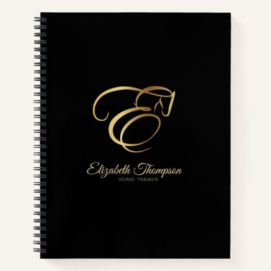 モノグラムレターEホース ノートブック (正面)