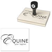 モノグラムレターEホース ラバースタンプ (押印)