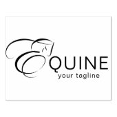 モノグラムレターEホース ラバースタンプ (インプリント)