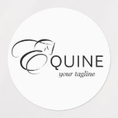 モノグラムレターEホース ラベル (デザイン2)