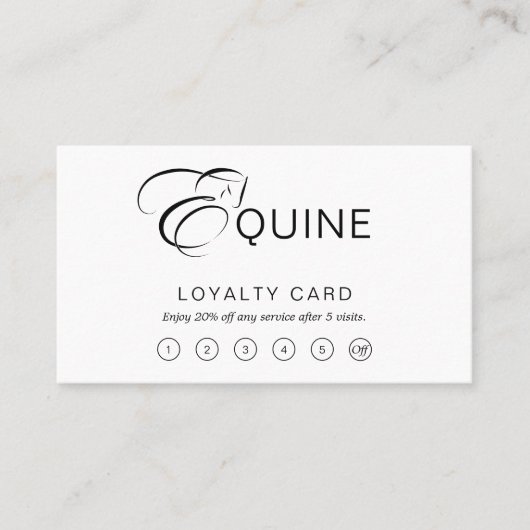モノグラムレターEホース ロイヤリティカード (正面)