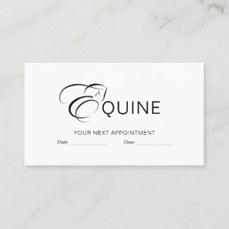 モノグラムレターEホース 予約カード