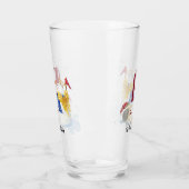 モノグラムレターF愛らしいエンジェル雪だるまフォレスト タンブラーグラス (左)