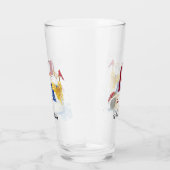 モノグラムレターF愛らしいエンジェル雪だるまフォレスト タンブラーグラス (右)