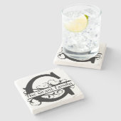 モノグラムレターGストーンコパーソナライズされたースター ストーンコースター (横)