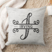 モノグラムレターI （姓） クッション (ブランケット)