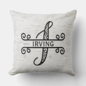 モノグラムレターI （姓） クッション (正面)