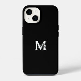 モノグラムレターMミニマリストブラック iPhone 14ケース