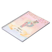 モノグラムレターPベビードッグガールデイリー勉強 ノートブック (左側)