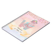 モノグラムレターWベビーピッグホームスクールガール ノートブック (左側)