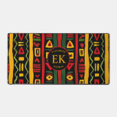 モノグラムレッドグリーンイエローブラック履歴月 デスクマット (正面)