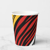 モノグラムレッドグリーンイエローブラック履歴月 紙コップ (裏面)