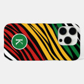 モノグラムレッドグリーンイエローブラック履歴月 Case-Mate iPhoneケース (裏面 (横))