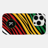 モノグラムレッドグリーンイエローブラック履歴月 Case-Mate iPhoneケース (裏面 (横))