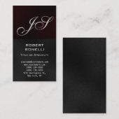 モノグラムレッドグレーコンサルタントの名刺 名刺 (正面/裏面)