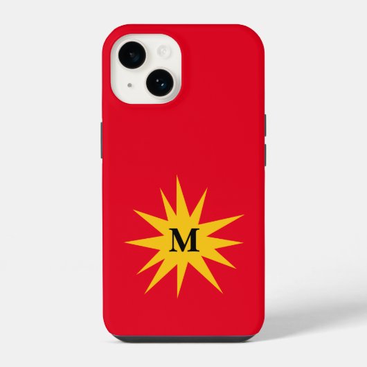 モノグラムレッドスターバスト iPhoneケース (裏面)