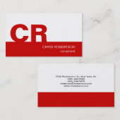 モノグラムレッドストライプコンサルタントの名刺 名刺 (正面/裏面)