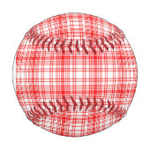 モノグラムレッドプレイド 野球ボール (正面)