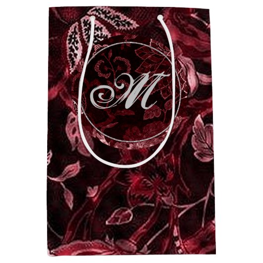 モノグラムレッドヴィンテージフローラ抱き枕 ミディアムペーパーバッグ (正面)