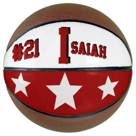 モノグラムレッド&クリーム バスケットボール