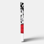 モノグラムレッド、ブラック、ホワイトダマスクiPadエアケース Case-Mate iPhoneケース (裏面 / 左)