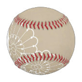 モノグラムレトロの背景(レースオーナメント) 野球ボール (正面)
