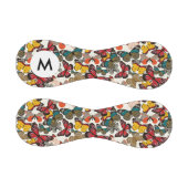 モノグラムレトロの花柄3 野球ボール (パネル)